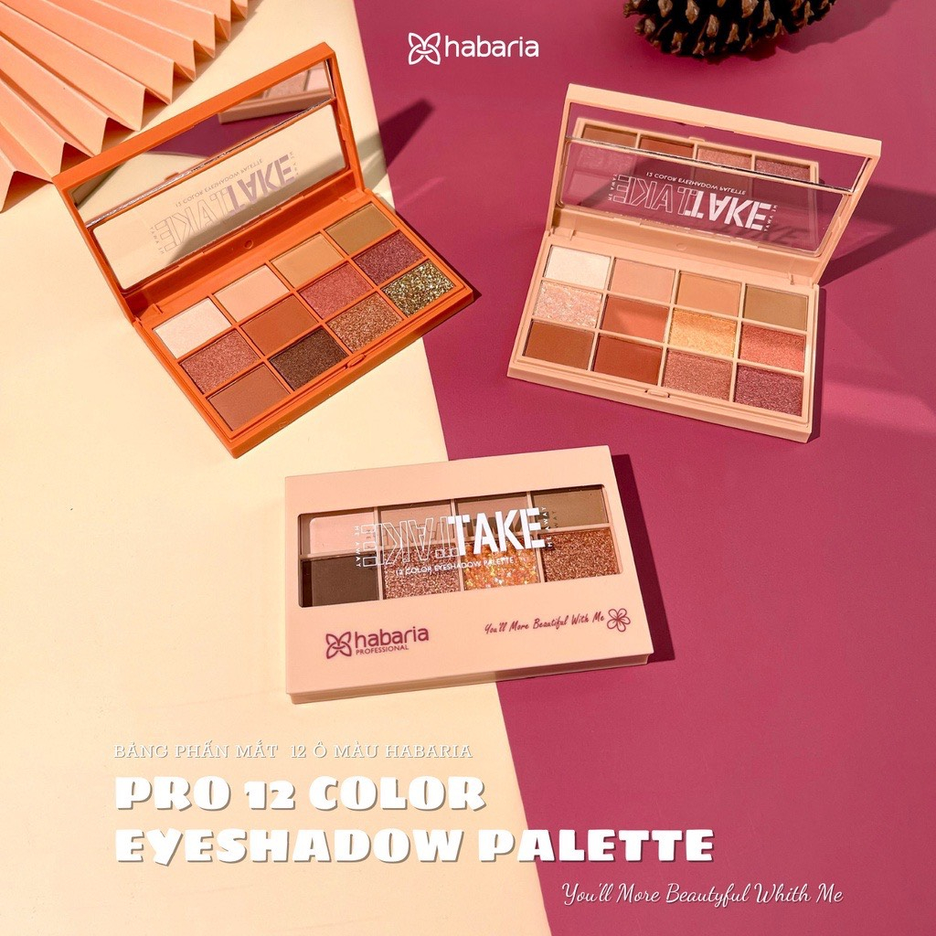 Bảng Phấn Mắt 12 Ô Habaria Color Eyeshadow Palette 12g