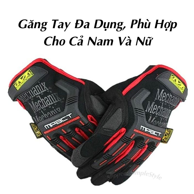 Găng tay phượt dài ngón mechanix dùng đi xe đạp xe máy