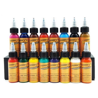 Mực Xăm Tập tattoo ,mực tập xăm Set 16 mầu cơ bản
