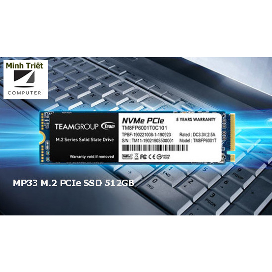 SSD TEAM 512GB MP33 PCIE GEN3 X4  4 NEW BH 60T