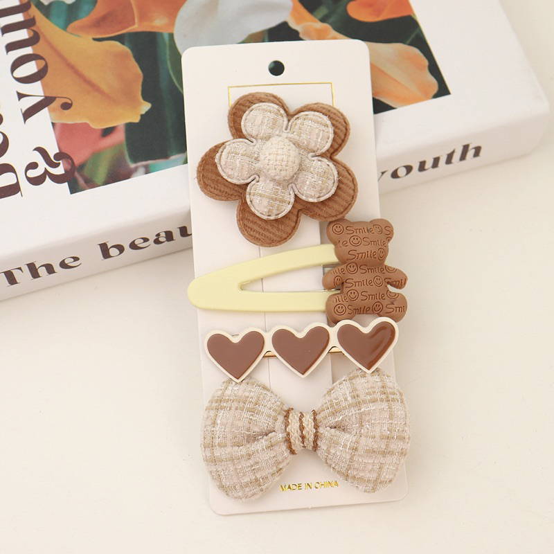 HÀNG CAO CẤP - SET 4 KẸP TÓC BÉ GÁI XUẤT HÀN