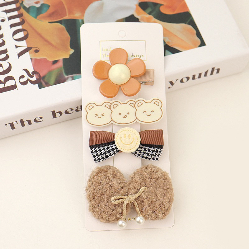 HÀNG CAO CẤP - SET 4 KẸP TÓC BÉ GÁI XUẤT HÀN