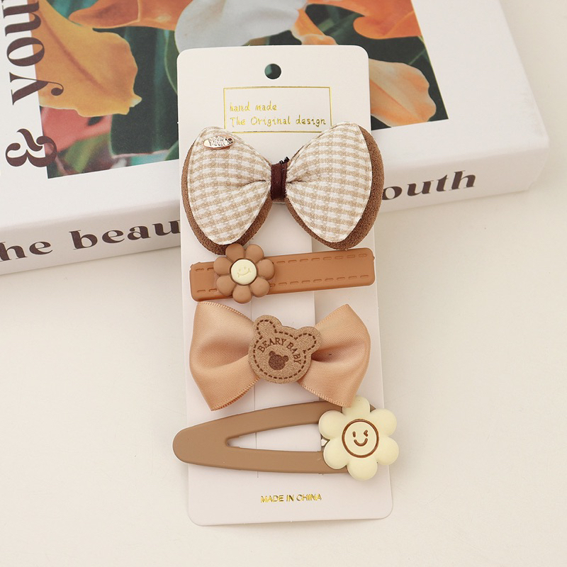 HÀNG CAO CẤP - SET 4 KẸP TÓC BÉ GÁI XUẤT HÀN