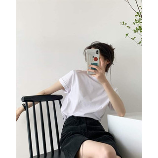 Áo thun cổ tròn nữ ngắn tay YourSee, áo thun nữ basic trẻ trung, áo thun cổ tròn hàn quốc