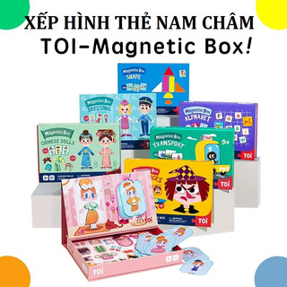 Đồ chơi xếp hình nam châm nhiều chủ đề hãng TOI magnet puzzle Công Chúa Xe cộ nghề nghiệp cô gái girl đồ chơi thông minh