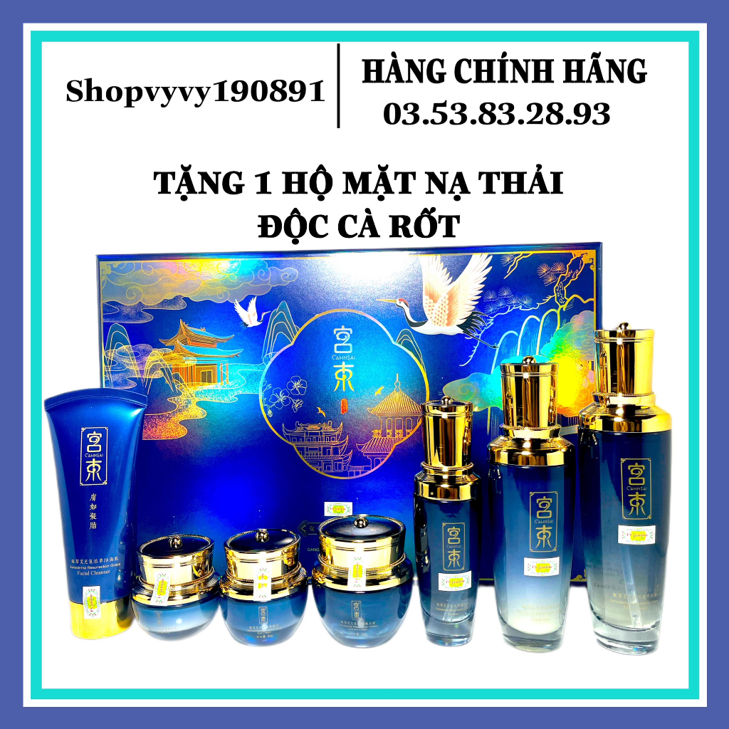 Bộ CAHNSAI Xanh Vip  Cao Cấp 7in1 DƯỠNG TRẮNG - LÃO HÓA