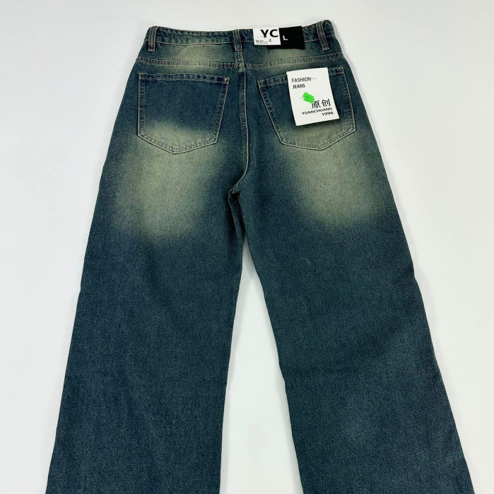 Quần jean ống rộng nam nữ , quần dài ống đứng unisex , quần dài rách gối form rộng - gin store