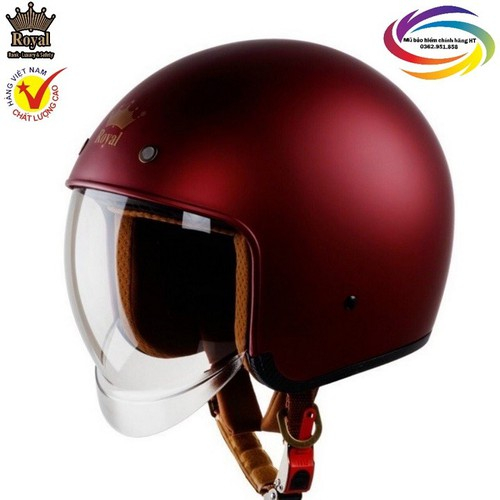 MŨ BẢO HIỂM KÍNH ÂM LÓT THÁO RỜI CHÍNH HÃNG ROYAL M139