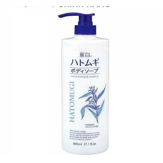 Sữa Tắm Sáng Da, Giảm mụn, Trẻ Hóa Da Reihaku Hatomugi Moisturizing & Washing The Body Soap 800ml