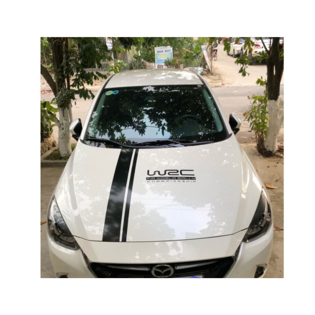 Tem dán nắp capo xe ô tô phong cách thể thao