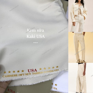 [Vải MM] [810] Vải Kaki USA Loại 1 Chính Phẩm Không Giãn Lên Quần, Áo Khoác, Vest, Váy, Đầm Nam Nữ (Giá Bán 0.55m)