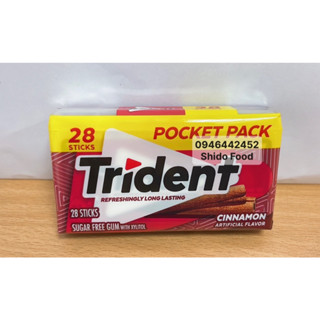 Kẹo Gum Trident CINAMON - VỊ QUẾ xuất khẩu Mỹ loại mới.