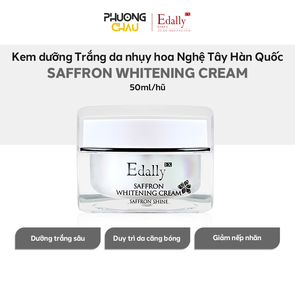 Kem dưỡng Trắng da chiết xuất nhụy hoa Nghệ Tây Saffron Edally EX Hàn Quốc hũ 50ml