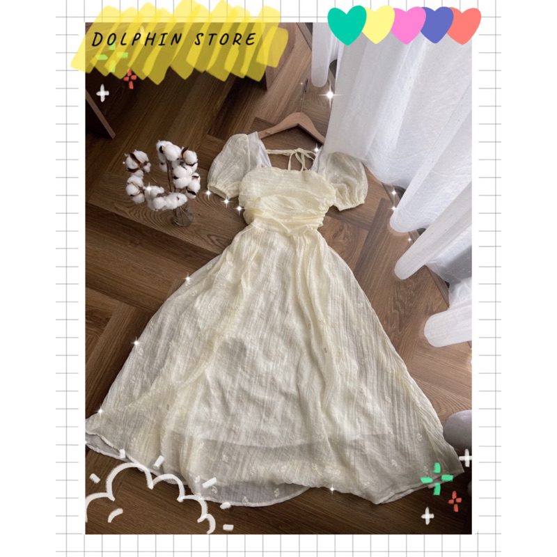 BIGSIZE Đầm hoa nhí bigsize - đầm cổ vuông bigsize - đầm tiểu thư bigsize