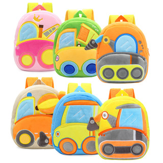 Balo mẫu giáo oto, xe cẩu, xe cứu hỏa chất liệu nỉ nhung siêu nhẹ, xinh xắn thời trang dành cho bé trai, bé gái Mypatin