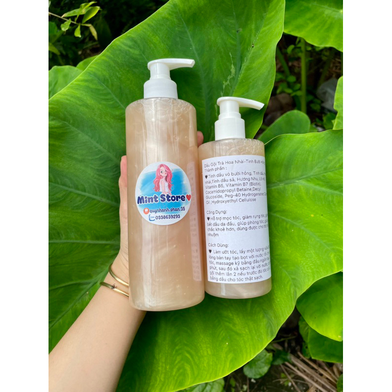 Dầu Gội Trà Hoa Nhài-Tinh Dầu Bưởi Hồng giảm bết dầu, giúp tóc tơi phồng, hỗ trợ tóc mọc nhanh dài, chắc khoẻ, bóng mượt