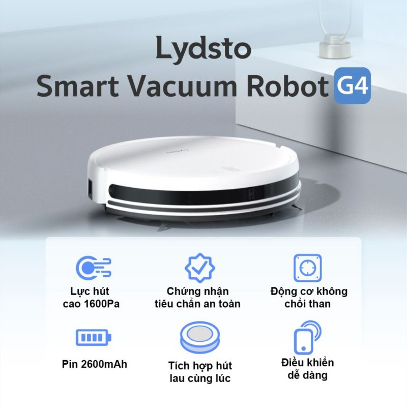 Robot hút bụi lau nhà Vacuum LYDSTO G4