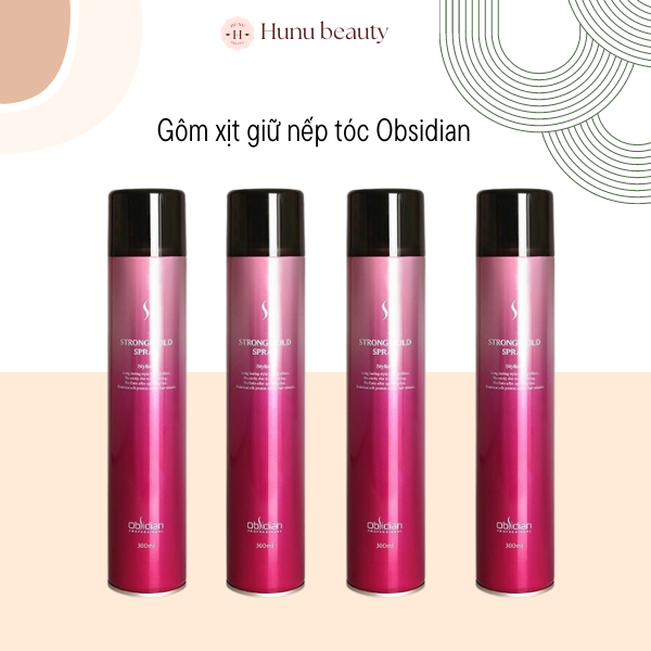 Gôm xịt tóc cứng Obsidian Strong Hold Spray Hàn Quốc 300ml