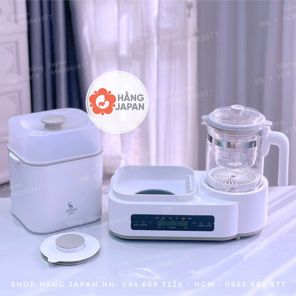 Máy tiệt trùng sấy khô, đun nước, hâm thức ăn đa năng 4in1 MoazBeBe MB031 - Bảo hành chính hãng