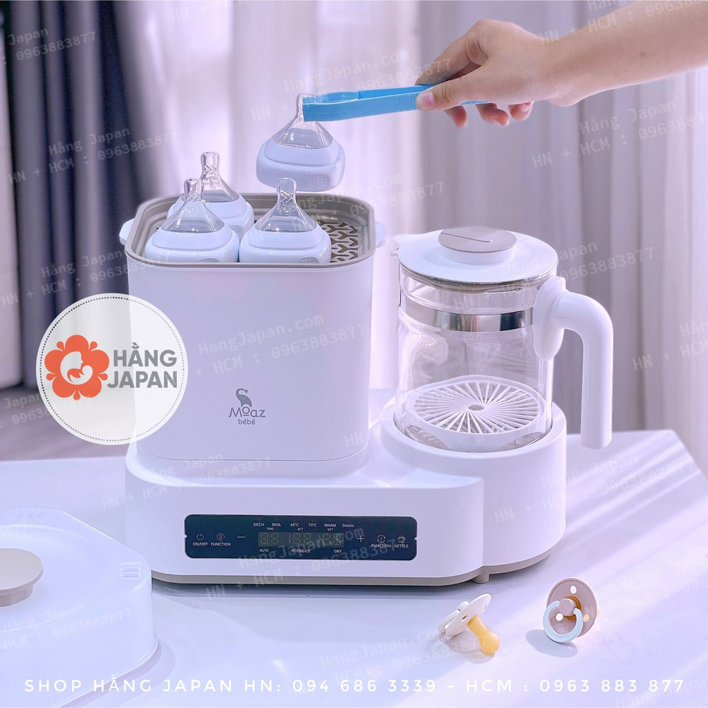 Máy tiệt trùng sấy khô, đun nước, hâm thức ăn đa năng 4in1 MoazBeBe MB031 - Bảo hành chính hãng