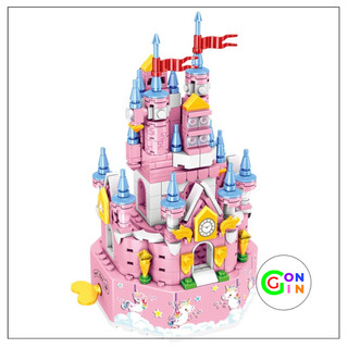 Đồ chơi lắp ráp lâu đài công chúa friends có nhạc Gon Gin