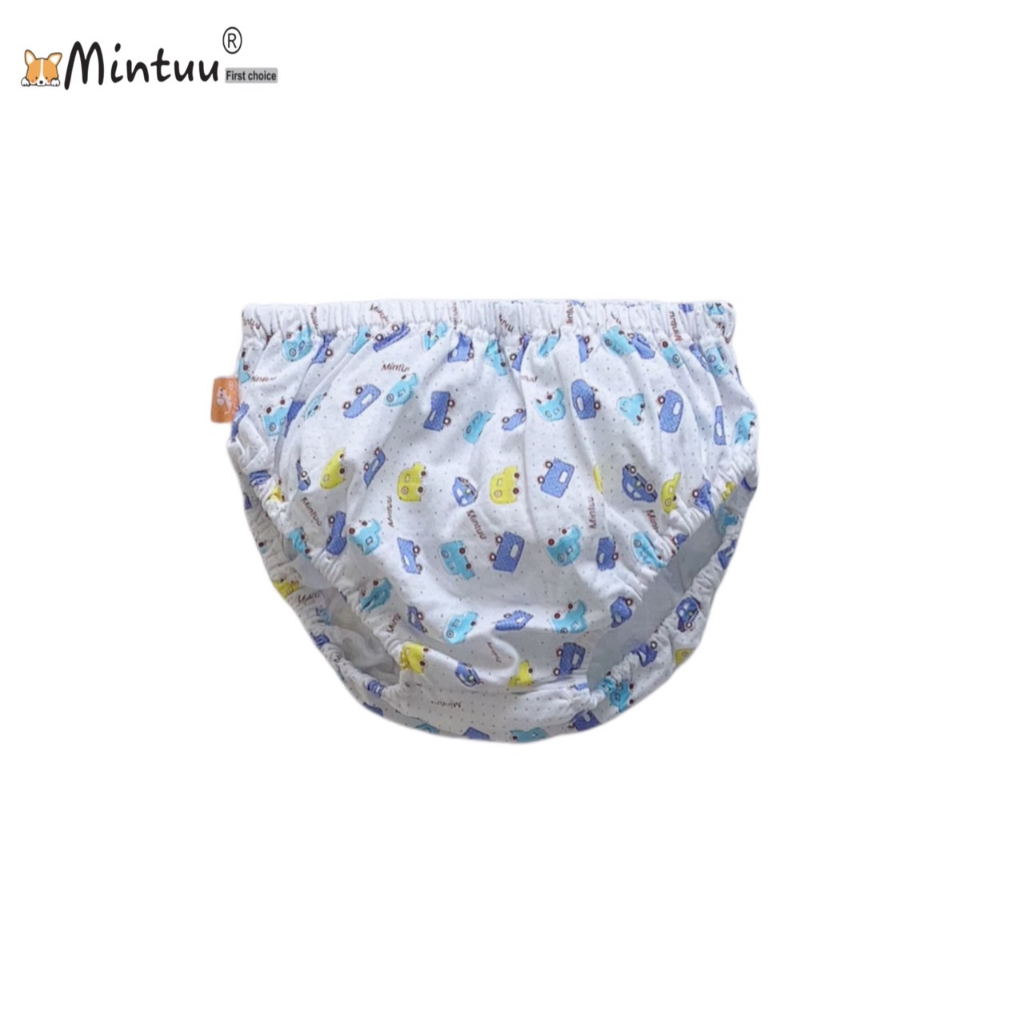 Set 2 quần đùi chíp cho bé, thương hiệu MINTUU, chất liệu vải 100% cotton