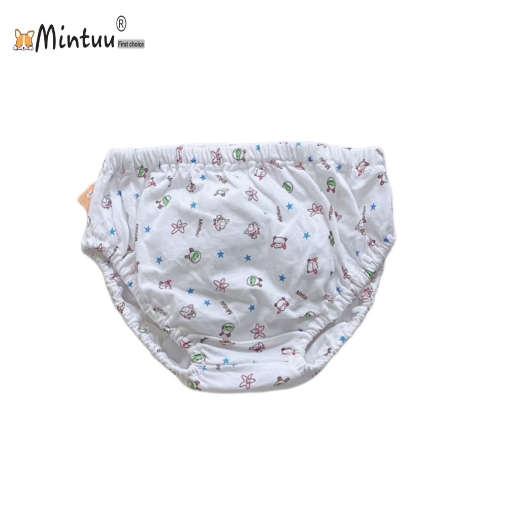 Set 2 quần đùi chíp cho bé, thương hiệu MINTUU, chất liệu vải 100% cotton