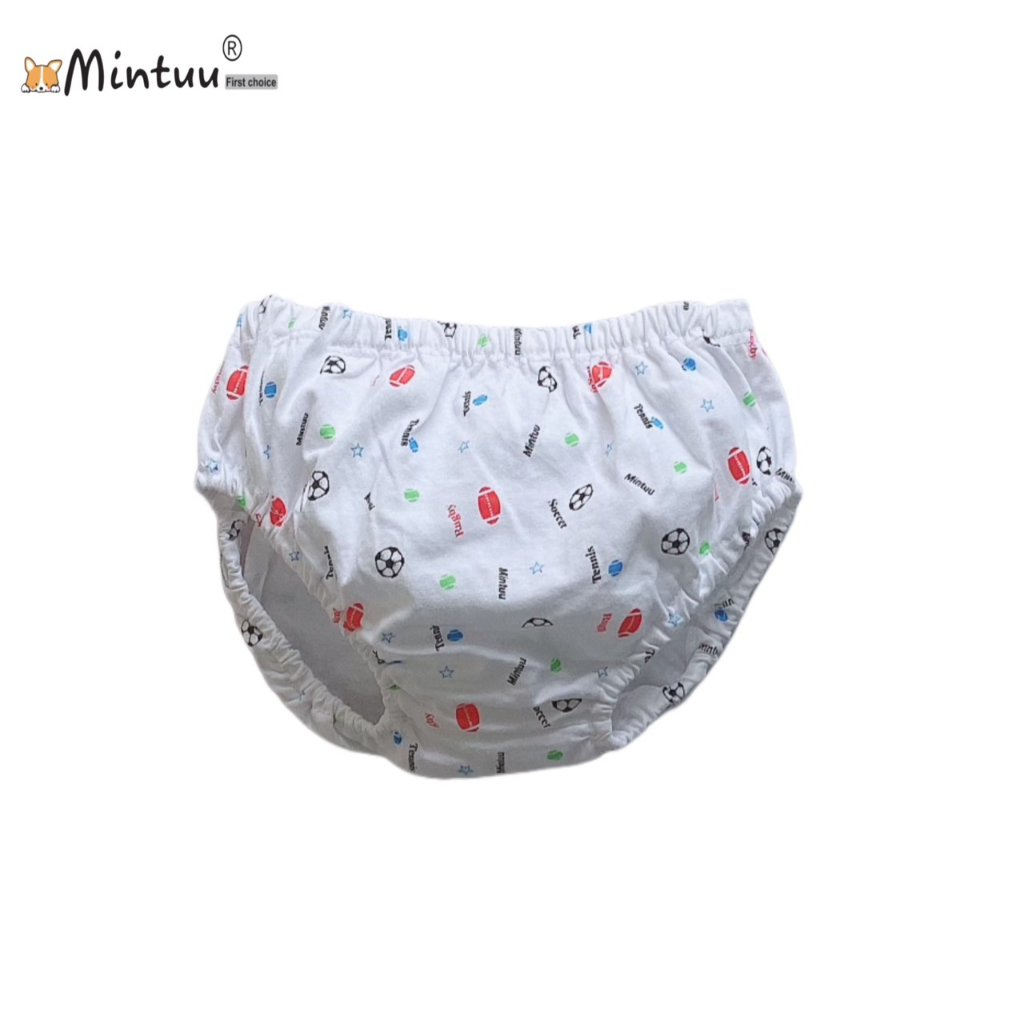 Set 2 quần đùi chíp cho bé, thương hiệu MINTUU, chất liệu vải 100% cotton