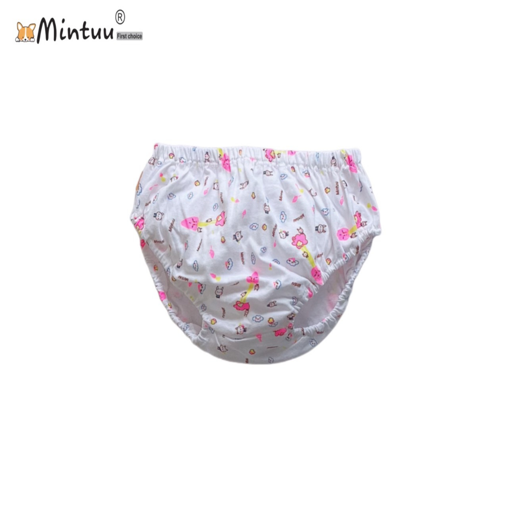 Set 2 quần đùi chíp cho bé, thương hiệu MINTUU, chất liệu vải 100% cotton