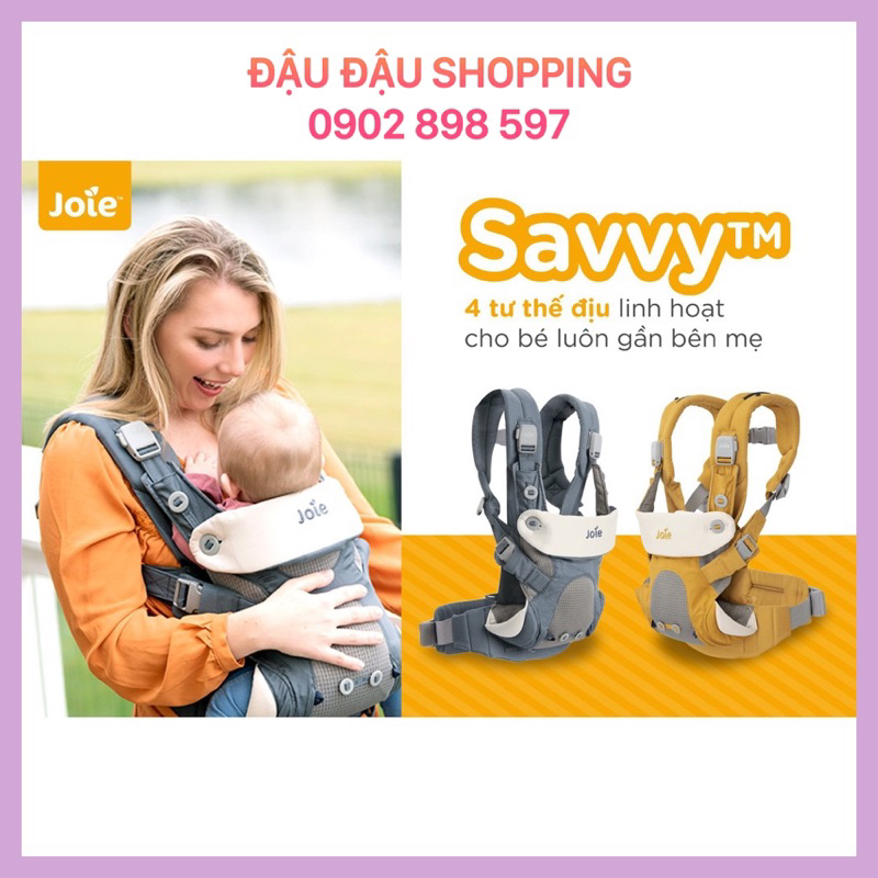 Địu trẻ em Joie Savvy 4 tư thế dành cho bé từ sơ sinh (chính hãng 100%)