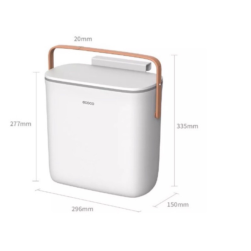 Thùng Rác ECOCO Chính Hãng Treo Dán Tường Nhà Vệ Sinh Nhà Bếp