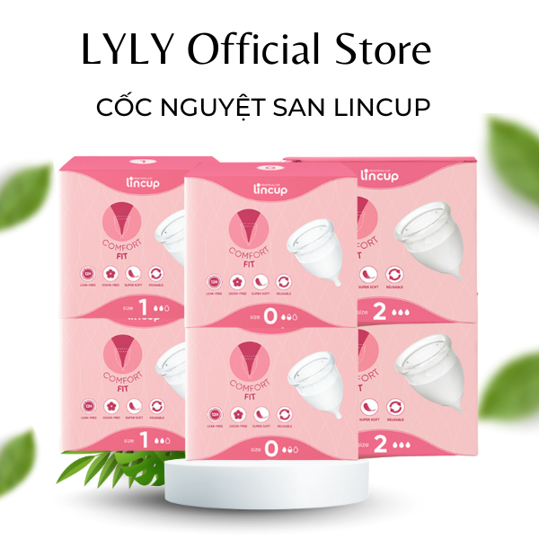 Cốc nguyệt san Lincup chính hãng size 25ml/34ml/40ml Nhập khẩu Mỹ, an toàn, tiện lợi