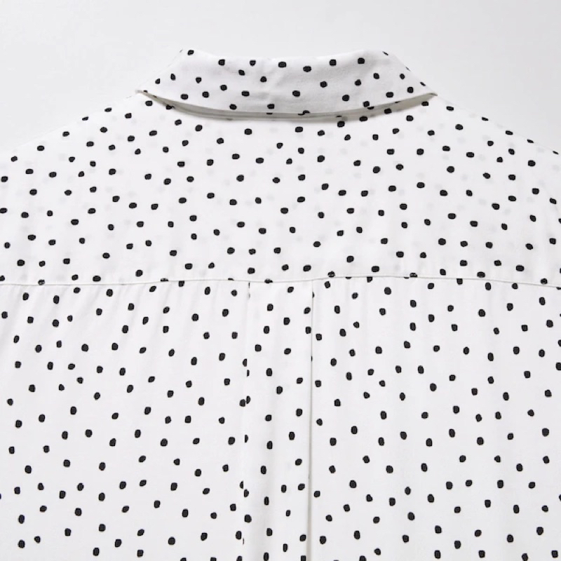 Áo sơ mi Rayon chấm bi Uni qlo