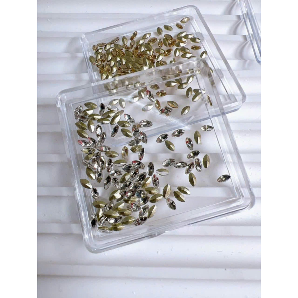 Đá khối mini viền hạt gạo trang trí móng sét 100 viên