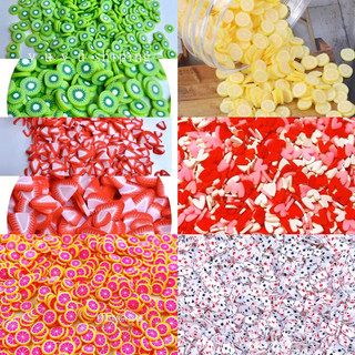 15g Cốm hoa quả trang trí slime, cốm dâu tây, cam, chanh…