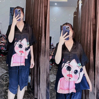 piyama bigsize Lụa lừng xước thiết kế 40-70kg