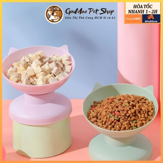 Bát ăn chống gù cho chó mèo - Goumao pet