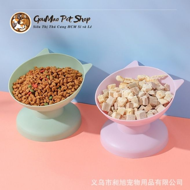 Bát ăn chống gù cho chó mèo - Goumao pet