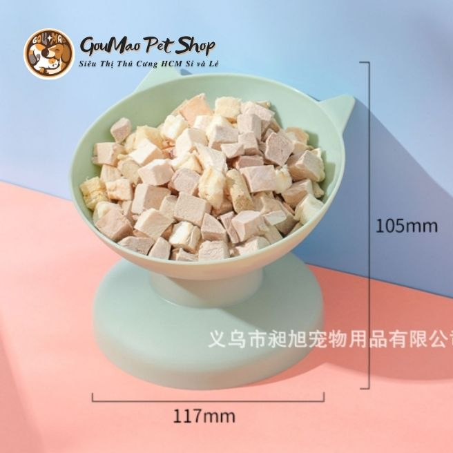 Bát ăn chống gù cho chó mèo - Goumao pet