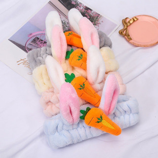 N3 băng đô tai thỏ 🐰 + cà rốt 🥕 3d vải bông nhung xù