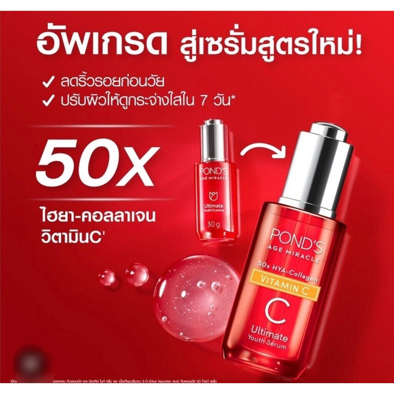 Tinh Chất Serum Dưỡng Sáng Mờ Đốm Nâu POND'S Age Miracle Ultimate Youth Với Vitamin C 30g Chính Hãng