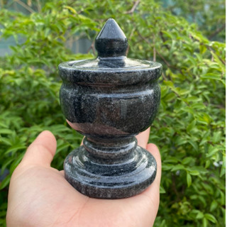 Ly nước để bàn thờ có nắp đậy đá ct đen | chum nước | trang trí bàn thờ