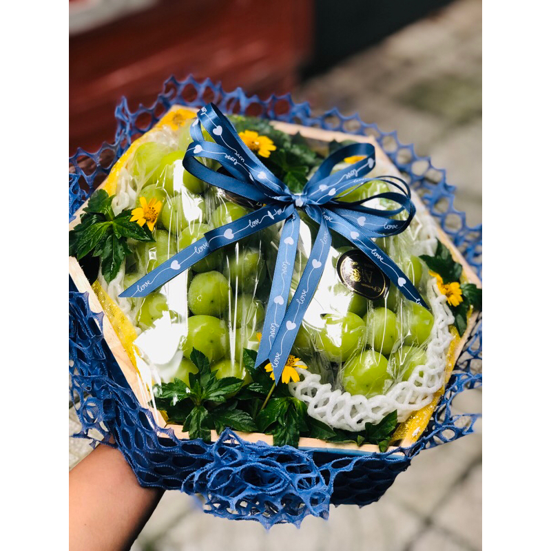 Giỏ ren đựng quà trái cây size to siêu sang