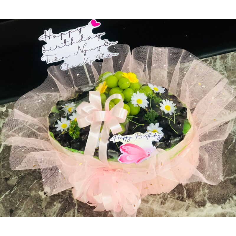 Giỏ ren đựng quà trái cây size to siêu sang