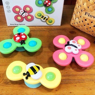 Đồ chơi 3 con quay spinner cho bé gắn tường chong chóng dán dính tường cho bé