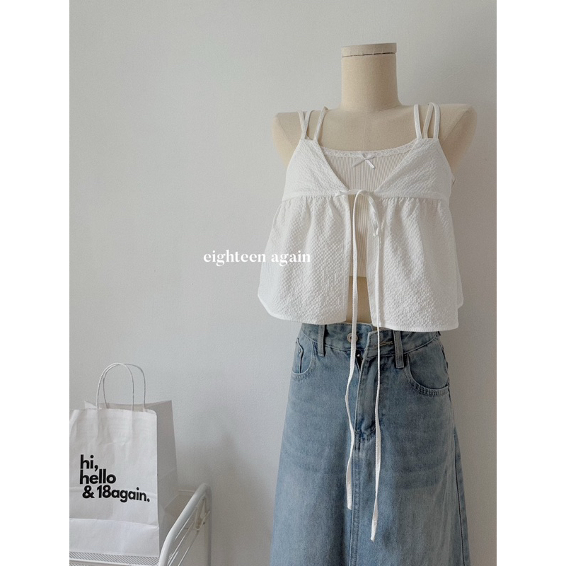 Áo hai dây Loli Top 18made ✿ 𝐁𝐲 𝐄𝐢𝐠𝐡𝐭𝐞𝐞𝐧 𝐀𝐠𝐚𝐢𝐧