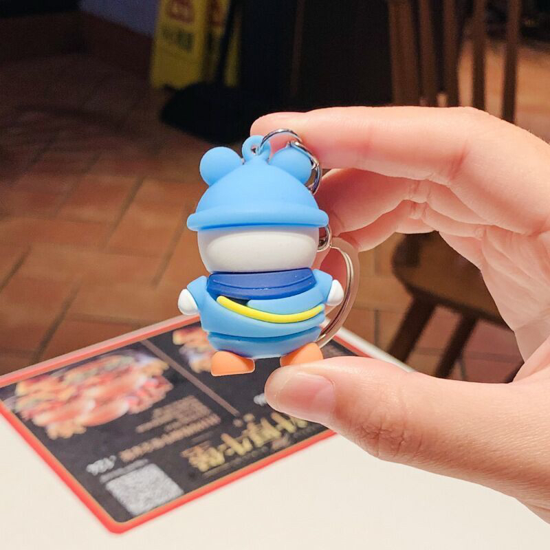 Móc Khoá Chú Vit Đội Mũ Hoa - Phụ Kiện Văn Phòng Phẩm Khánh Vinh