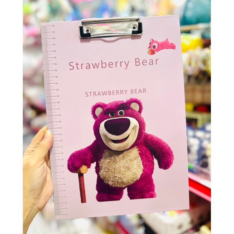 Bìa Kẹp Tài Liệu, Bìa Trình Ký Khổ A4 Gấu Dâu LOTSO/Gấu LOOPY - 1 Cái
