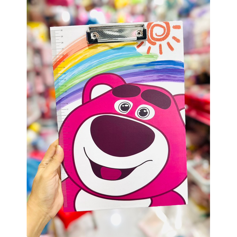 Bìa Kẹp Tài Liệu, Bìa Trình Ký Khổ A4 Gấu Dâu LOTSO/Gấu LOOPY - 1 Cái