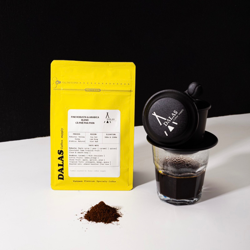 Cà phê pha phin Blend Fine Robusta & Specialty Arabica nguyên chất rang mộc 100% vị đắng đầm hậu ngọt, chua thanh thơm
